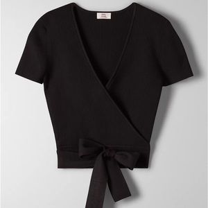 Aritzia - Little Moon - Prunella Knit Top - Black - Size M